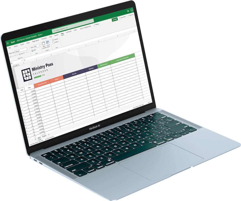 Preaching Calendar Template 2023 Free 2022 Sermon Calendar Template Spreadsheet